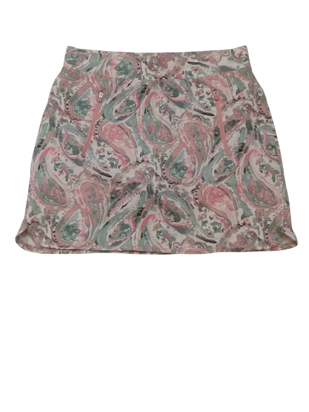Talbots Pink & Mint Paisley Skirt/ Skirt SZ  M P